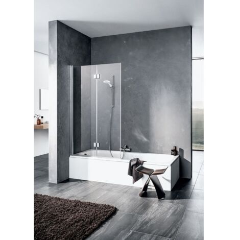Kermi LIGA vantail 2PR 1000 x 1500mm argent satiné verre trempé transparent Clean (1/5)