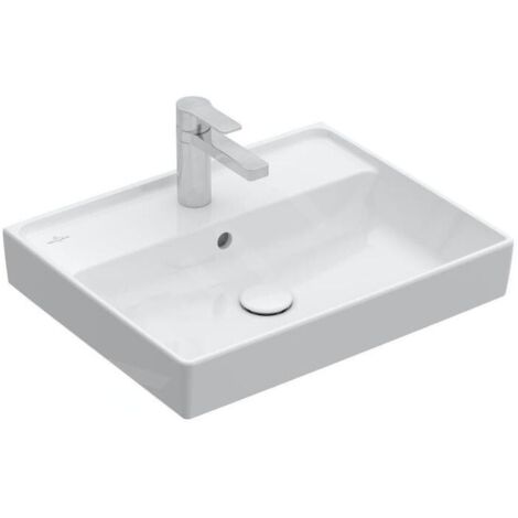 Villeroy & Boch Collaro - Lavabo 60x47 cm, avec trop-plein, trou de robinetterie, blanc alpin 4A336001