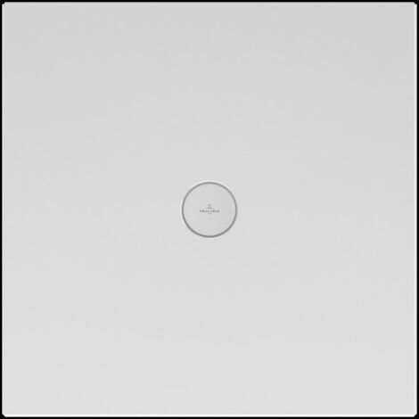 Villeroy & Boch – Receveur de douche carré 1000 x 1000 mm – Céramique sanitaire antidérapante – Pose à encastrer ou à poser – Écoulement 90 mm (1/8)