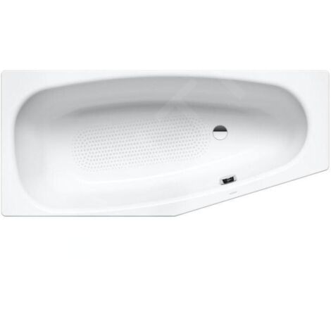 Kaldewei Advantage - Baignoire asymétrique Mini right 834, 1570x700 mm, antidérapant sur toute la surface, effet Perl, blanc (1/3)