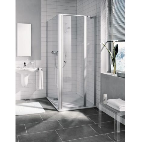 Kermi Porte battante Ibiza 2000 STR 0800x 1750 BV: 765-800 SIMG verre trempé transparent Clean (1/5)