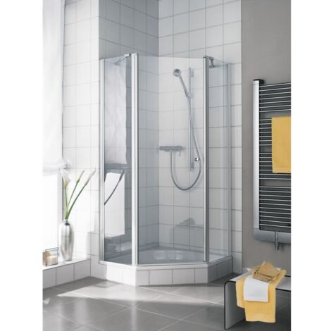 Kermi Pentagone Ibiza 2000 45L 0900x 2000 BV : 870-885 SIMG verre trempé transparent (1/5)