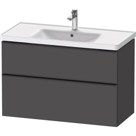 Duravit – Meuble vasque simple 98 cm – Largeur 45 cm – Hauteur 62,5 cm – 1 tiroir – Résistance à l'humidité – Découpe pour siphon (1/5)