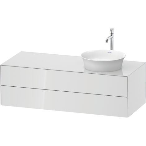 DURAVIT WT4987R8585 WTU White Tulip lave-mains mural, 2 tiroirs, blanc, à droite (1/2)