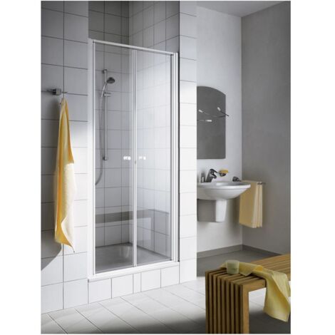 Kermi Porte battante Ibiza 2000 PTD 0880x 1850 BV: 845-880 SIMG verre trempé transparent Clean (1/5)