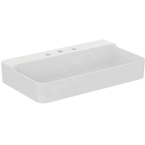 IDEAL STANDARD T383001 Lavabo Conca, 3 trous, sans trop-plein, (1/4)