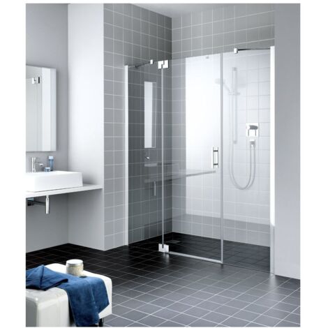 Kermi Porte battante Filia XP 1GR 1700x 2000 BV : 1660-1710 SIHG verre trempé transparent Clean (1/5)