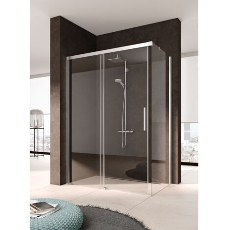 Kermi Paroi latérale Nica TWL 0900x 1850 BV : 875-900 SIHG verre trempé transparent Clean (1/3)