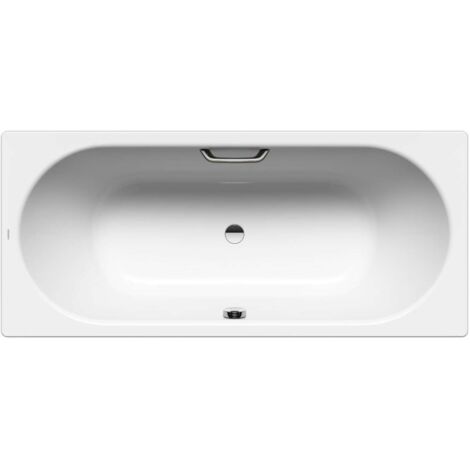 Kaldewei – Baignoire simple 290910110001 rectangulaire 1800x750mm – Acier émaillé blanc alpin – Profondeur 420mm – Bonde centrale (1/3)