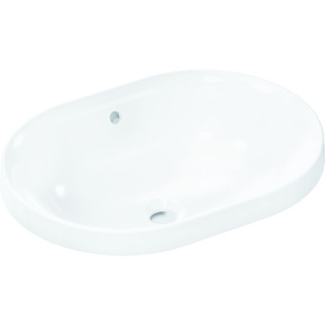 Hansgrohe Xuniva U - Lavabo, 55x40 cm, avec trop-plein, sans trou pour robinet, blanc 60157450