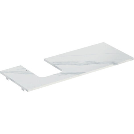 Geberit 505125001 ONE plaque WT, sortie gauche pour cuvette AWT, forme d'auge (1/2)