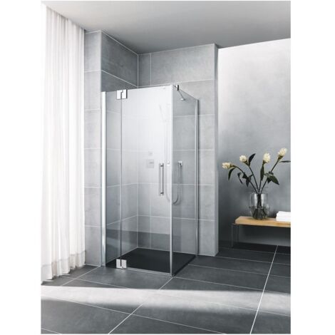 Kermi Porte battante Pasa XP 1WR 0800x 2000 BV : 770-800 SIHG verre trempé transparent (1/5)