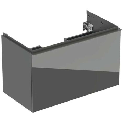 Meuble bas Geberit Acanto 1 tiroir 1 tir anglaise lavabo 90cm verre gris - GEBERIT 503.005.JK.2 (1/2)
