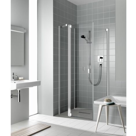 Kermi Paroi latérale Raya TBL 0780x 1850 GAK : 730-760 SIMG verre trempé transparent Clean (1/3)