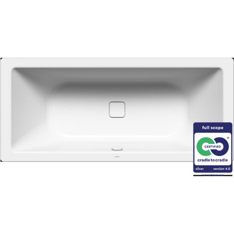 Kaldewei – Baignoire Conoduo 735 rectangulaire 200x100 cm en acier émaillé blanc – Vidange centrale – 2 inclinaisons arrière – 235300010001 (1/5)
