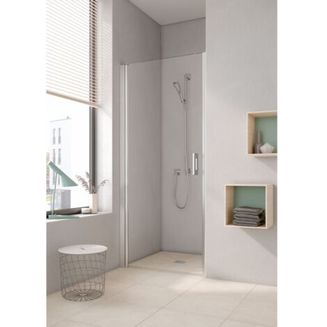 Kermi Porte battante Pega 1WL 1000x 1850 BV : 975-1005 SIHG verre trempé transparent (1/3)