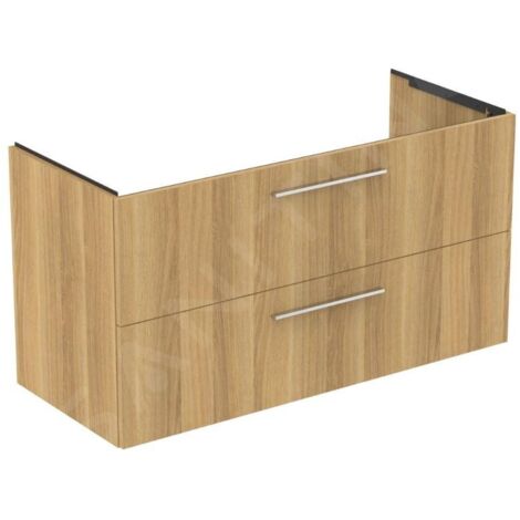 Ideal Standard i.Life B - Meuble-lavabo, 63x120x51 cm, 2 tiroirs, chêne naturel T5514NX (1/4)