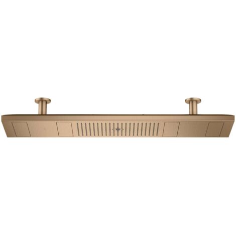 Axor ShowerSolutions - Douche de tête, 120x30 mm, 4 jets, éclairage LED, bronze brossé 12427140 (1/2)