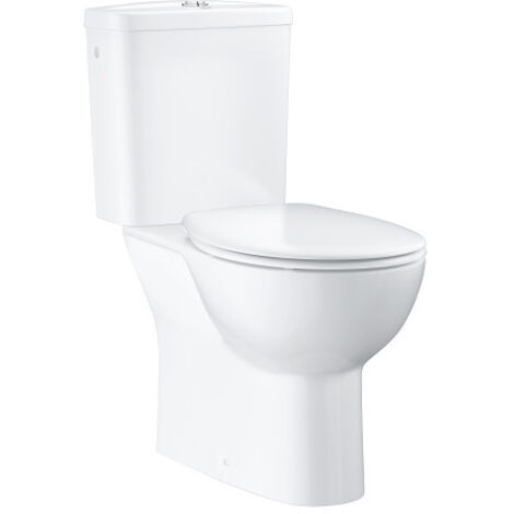 Grohe – WC à poser rimless avec réservoir mural et abattant SoftClose – Évacuation verticale – Céramique émaillée blanche – 39346000