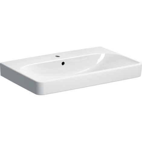 Geberit Smyle Square lavabo 500249, 75x48cm, avec trou pour