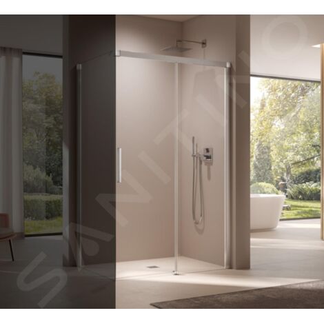 Kermi NICA - Porte de douche D2R 100x200 cm, droite, argent brillant/verre transparent NID2R10020VPK (1/4)