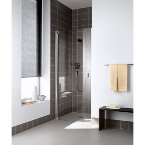 Kermi Porte battante RAYA 1TR 0900x 2000 BV : 878-908 SIMG verre trempé transparent (1/3)