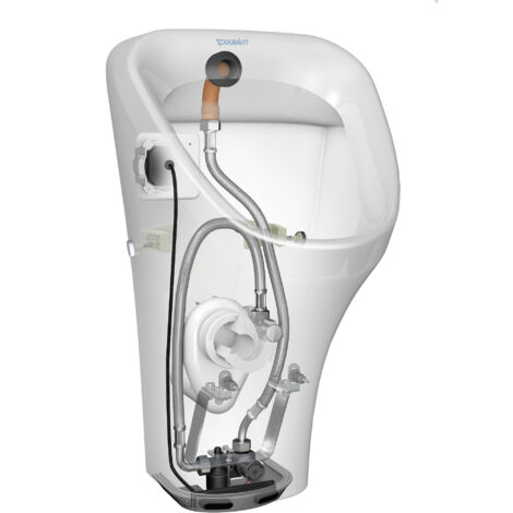 Duravit urinoir Durastyle, entrée par larrière p.raccordement au
