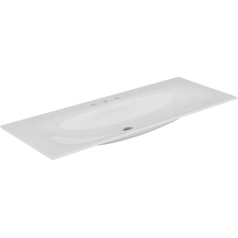 Keuco Edition 11 lavabo en céramique 31160, 1405x17x538mm, avec 3 trous pour robinet, blanc - 31160311403 (1/2)