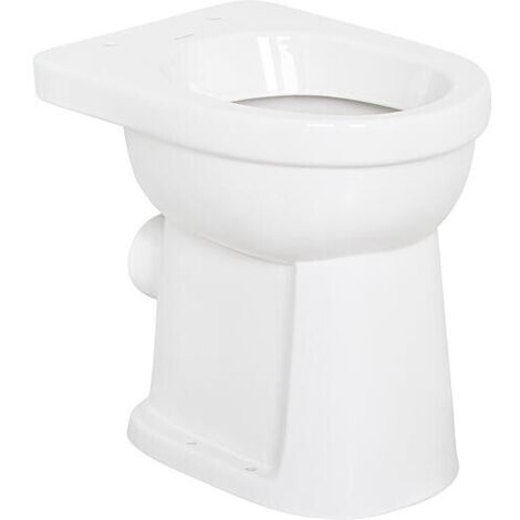 WC sur pied Geberit Renova Comfort sans obstacle, surélevé lxhxp : 355x450x475mm, Sortie horizontale, blanc (1/2)