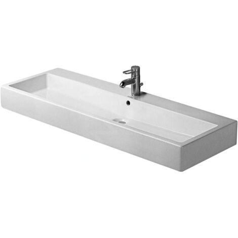 DURAVIT 04541200271 Lavabo Vero 1200 mm avec trop-plein, avec vidage central (1/3)