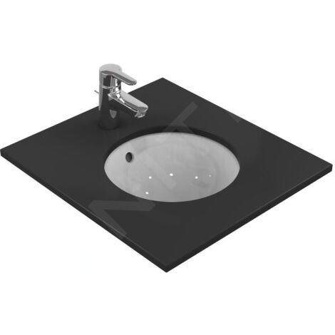 Ideal Standard Connect - Vasque sous plan, diamètre 480 mm, avec trop-plein, Ideal Plus, blanc E5054MA (1/2)