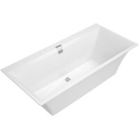 Villeroy & Boch – Baignoire droite 160 x 75 cm – Quaryl® blanc – Résistante aux chocs et rayures – Profondeur 45 cm – Capacité 165 L