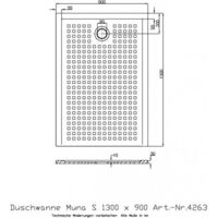 Hoesch 4263.010 DW Muna S 1300x900x30 avec
