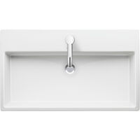 DURAVIT 2350800070 Lavabo Vero Air 800 mm sans plage de robinetterie, avec drainage