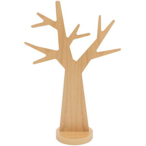Porte-bijoux en forme d'arbre en bois de hêtre (1/5)