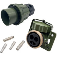 2 polige NATO Steckdose mit Stecker 35mm² 2 Poliger NATO Stecker 24V NATO Steckdose Stecker Eignung für 12V/ 24V passend Militärfahrzeuge, Feuerwehrfahrzeuge, Land & Baumaschinen, LKW