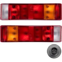 24V LKW Heckleuchten Set mit Austrian Socket 7-polig / 5-polig ADR ECE für Anhänger Actros Atego Axor