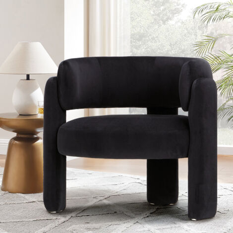 COLAMY Minimalist Design Accent Chair / Sofa Chair – Elevate Your Modern and Stylish Interior – Black