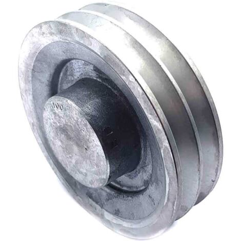 Poulie trapézoïdale aluminium moyeu plein SPZ100/2ALU