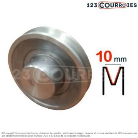 Poulie trapézoïdale aluminium moyeu plein SPZ45/3ALU