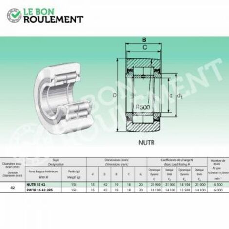 Galet de came NUTR1542-X