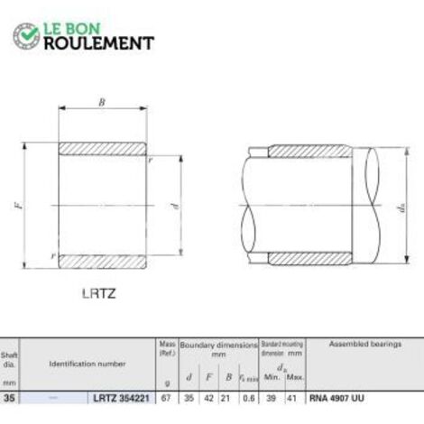 Bague acier intérieure LRTZ354221-IKO