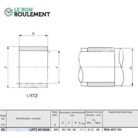 Bague acier intérieure LRTZ8510036-IKO