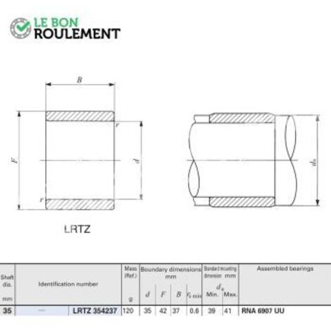 Bague acier intérieure LRTZ354237-IKO