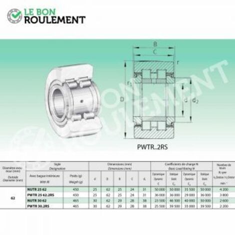 Galet de came PWTR30-2RS