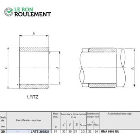Bague acier intérieure LRTZ303531-IKO