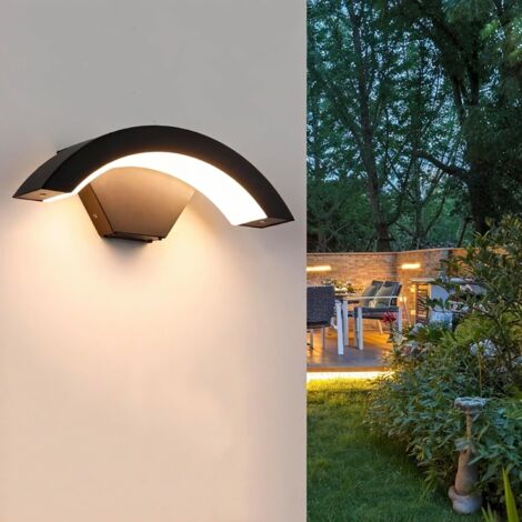 1 Applique Murale Exterieure, LED 18W, IP65 Etanche, Aluminium, Acrylique, Blanc Chaud, Jardin Terrasse (1/5)