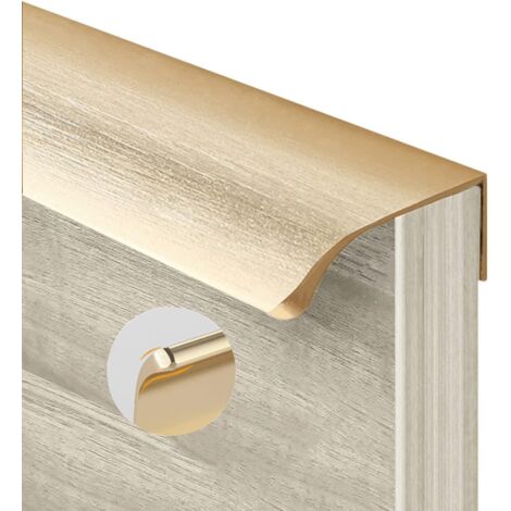 1 Poignée Invisible Alliage D'aluminium Or Longueur 200mm Pour Armoire Cuisine Tiroir Meuble (1/5)