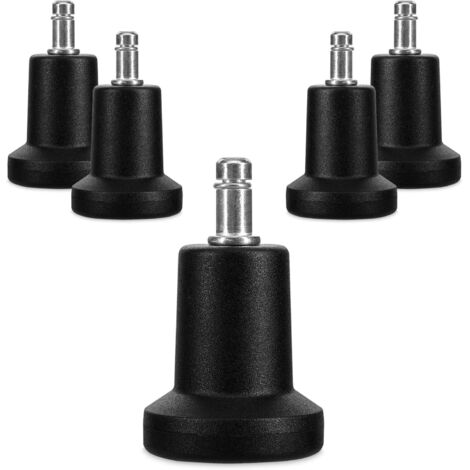 lot de 5 embouts pour chaise, tige 11mm et 22mm, caoutchouc, sol dur, bureau (1/5)