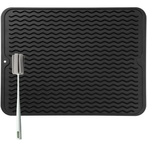 1 Tapis Égouttoir, Silicone Alimentaire, 50x40 cm, Antidérapant, Pliable, Pour Cuisine Et Camping (1/5)